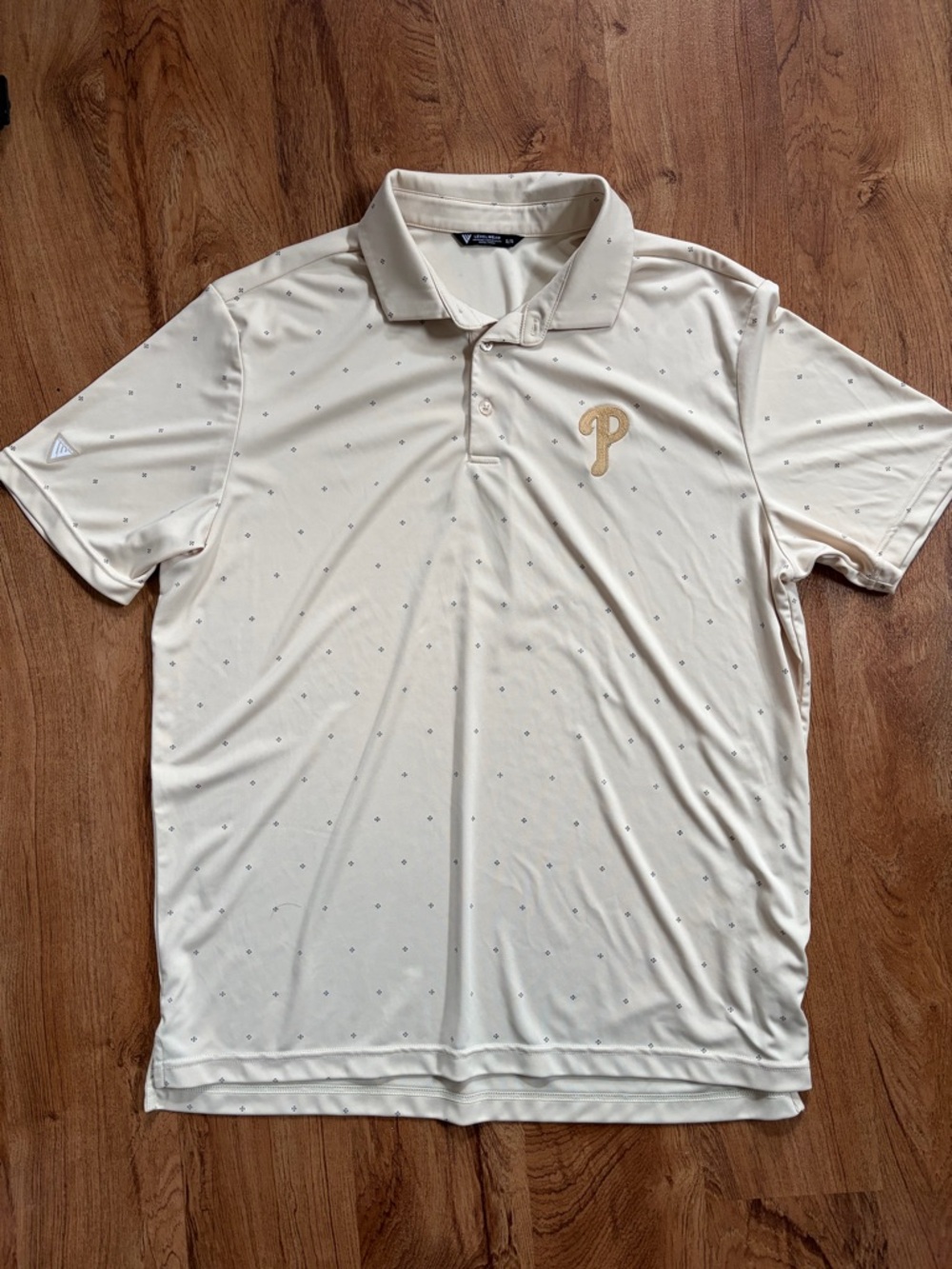 Philadelphia Phillies Beige Polo Shirt - Performance Short Sleeve